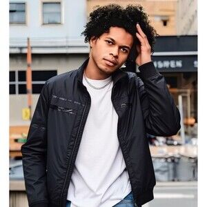 Hugo Boss Vintage Rare McLaren Sport Nylon Bomber Jacket Black Large